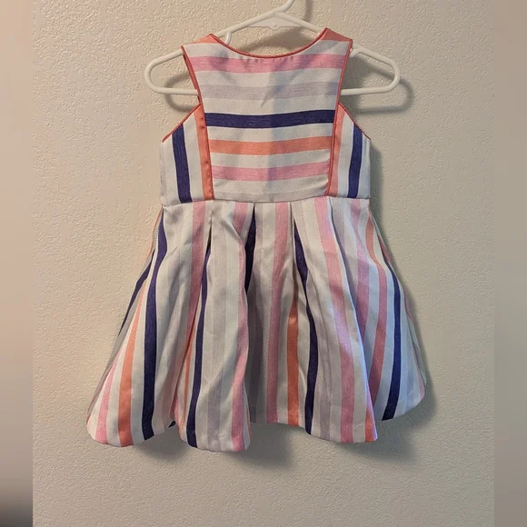 Pippa & Julie Striped Pink and Blue Kids Dress - Picture 1 of 5